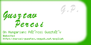 gusztav percsi business card